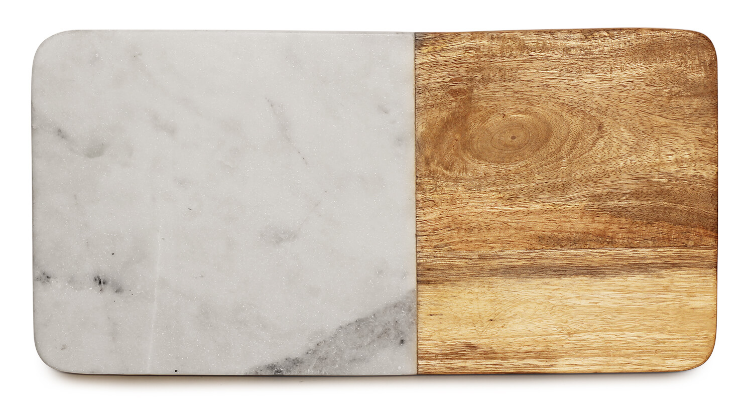 ArtistryBazaar Cutting Board with Marble and Natural Wood,Serving Board for Steak Fruits,Chopping Board for Bread as Serving Trays